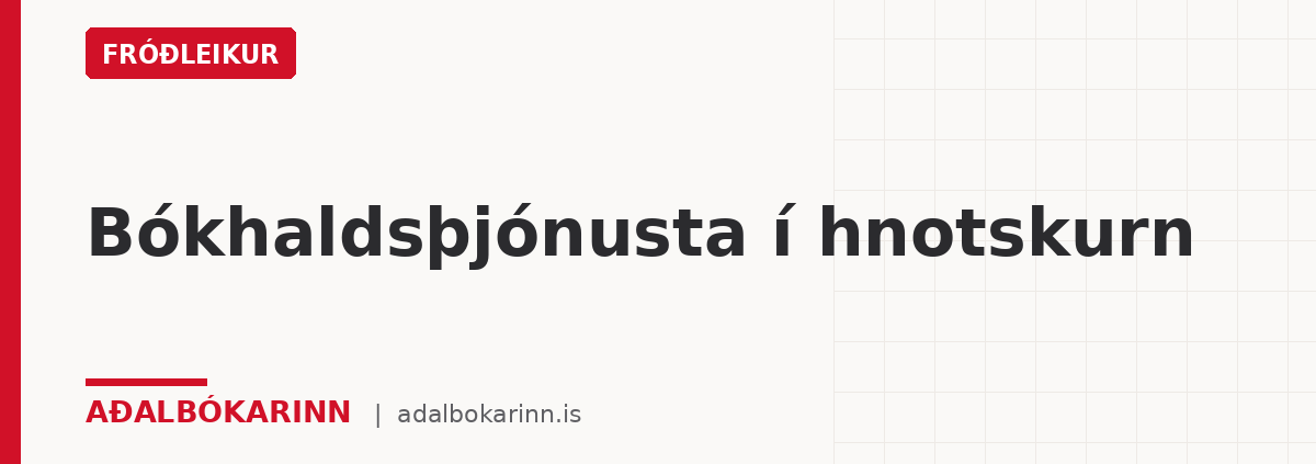 Bókhaldsþjónusta í hnotskurn