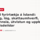 Bókhald fyrirtækja á Íslandi: vinnulag, lög, skattaumhverfi, launavinnsla, útvistun og uppbygging bókhaldsdeildar