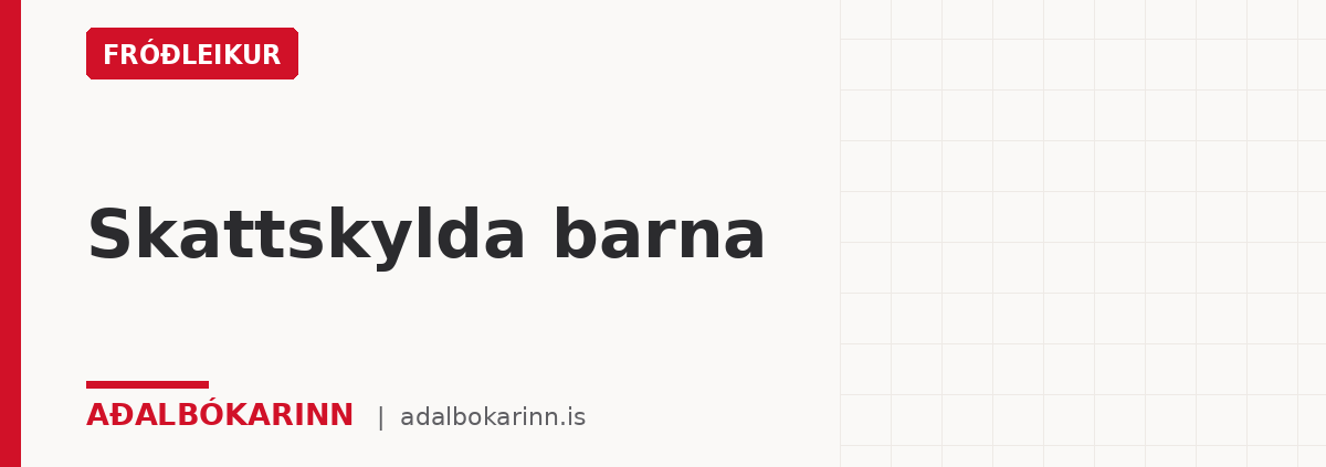 Skattskylda barna